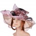 Hot Kentucky Derby Organza Floral Hat Wide Brim Dress Wedding Tea Party Beach US  eb-19217782